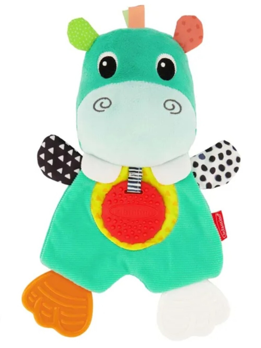 NWOT Infantino - Cuddly Silicon BPA free Baby Teether - Hippo New